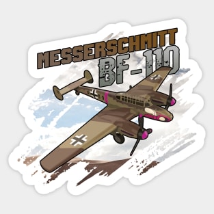 Me110 Warbird Tee Gift Fighter Aircraft Shirt Gift Sticker